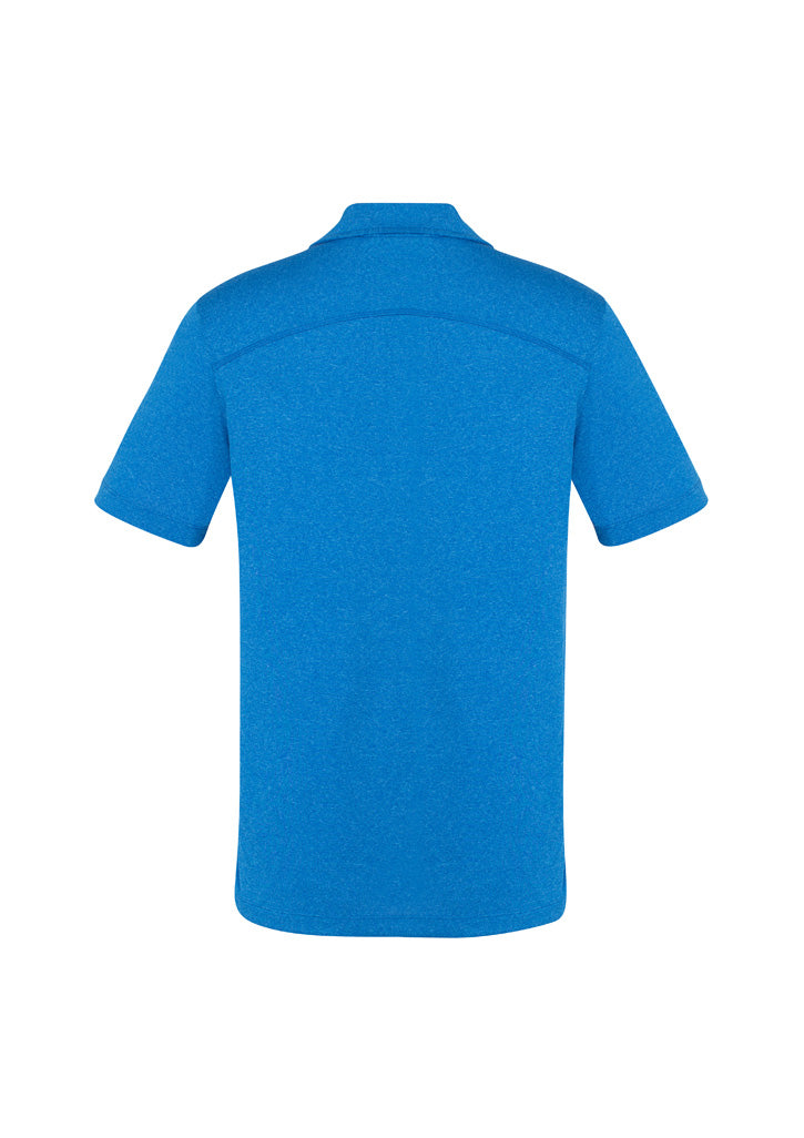 Aero Mens Short Sleeve Polo Cyan back view