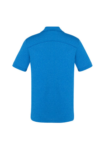 Aero Mens Short Sleeve Polo Cyan back view