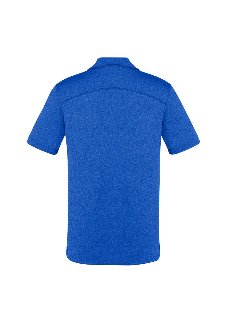 Aero Mens Short Sleeve Polo Electric Blue back view