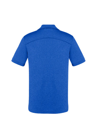 Aero Mens Short Sleeve Polo Electric Blue back view
