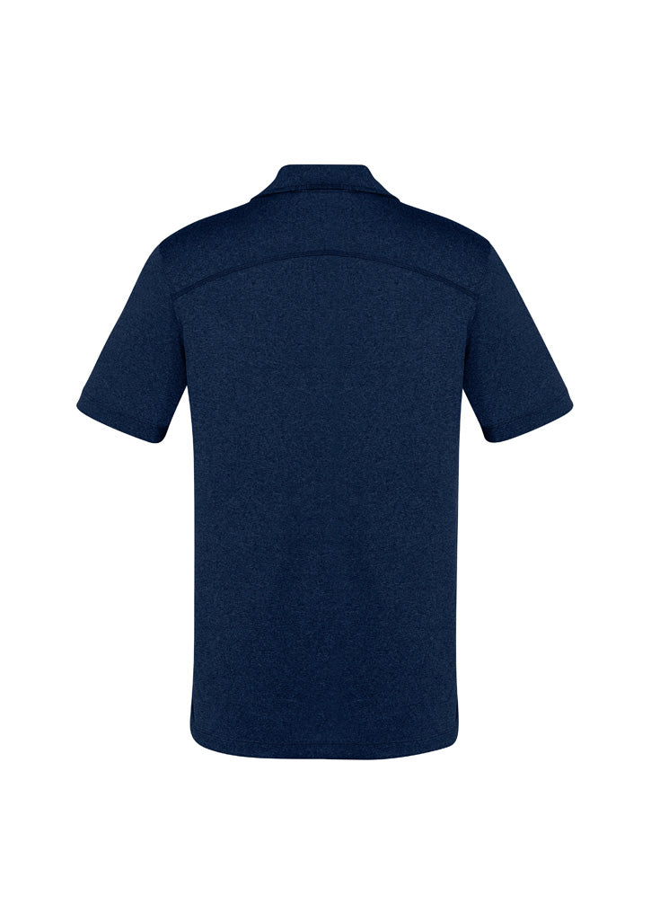 Aero Mens Short Sleeve Polo Navy back view
