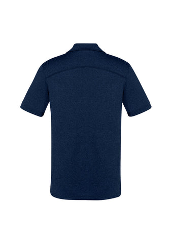 Aero Mens Short Sleeve Polo Navy back view
