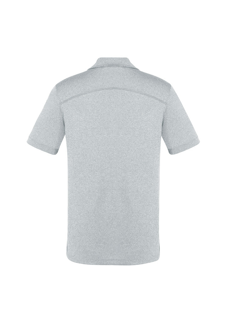 Aero Mens Short Sleeve Polo Silver back view