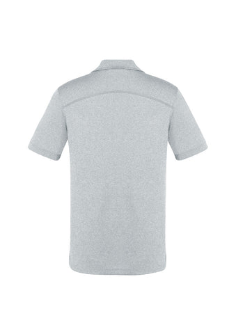Aero Mens Short Sleeve Polo Silver back view