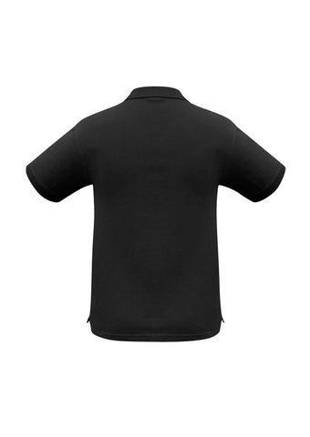 Oceana Mens Short Sleeve Polo Black back view