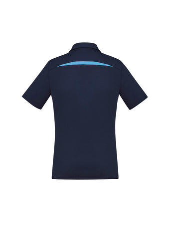 Sonar Womens Short Sleeve Polo Navy/Sky back view