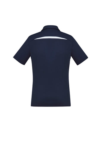Sonar Womens Short Sleeve Polo Navy/White back view