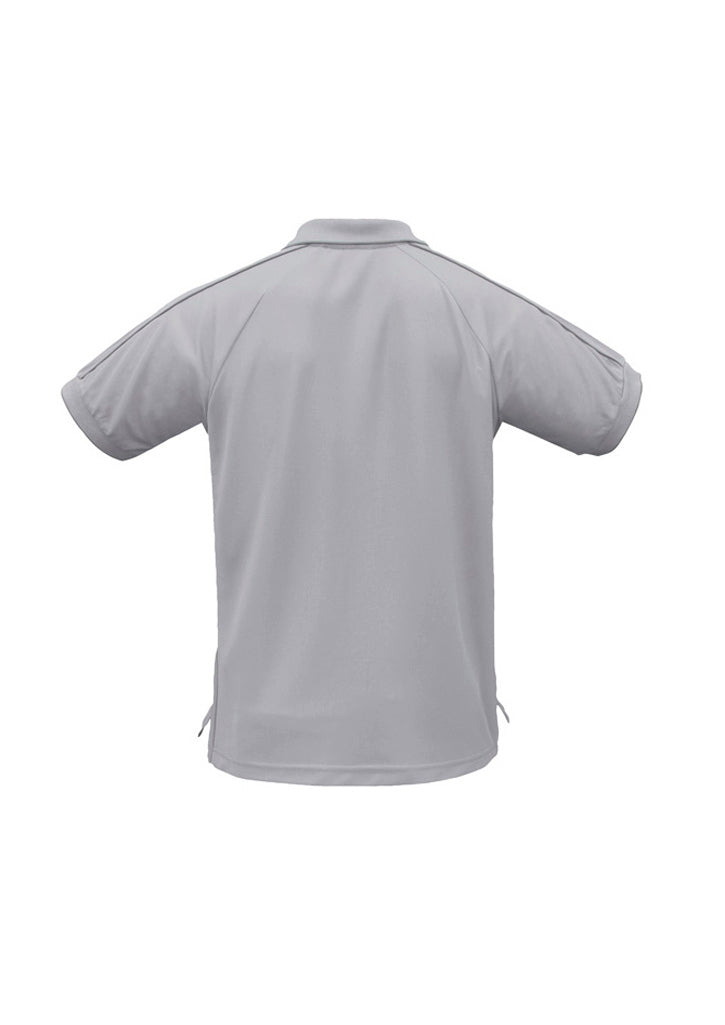 Resort Mens Short Sleeve Polo Grey/Charcoal back view