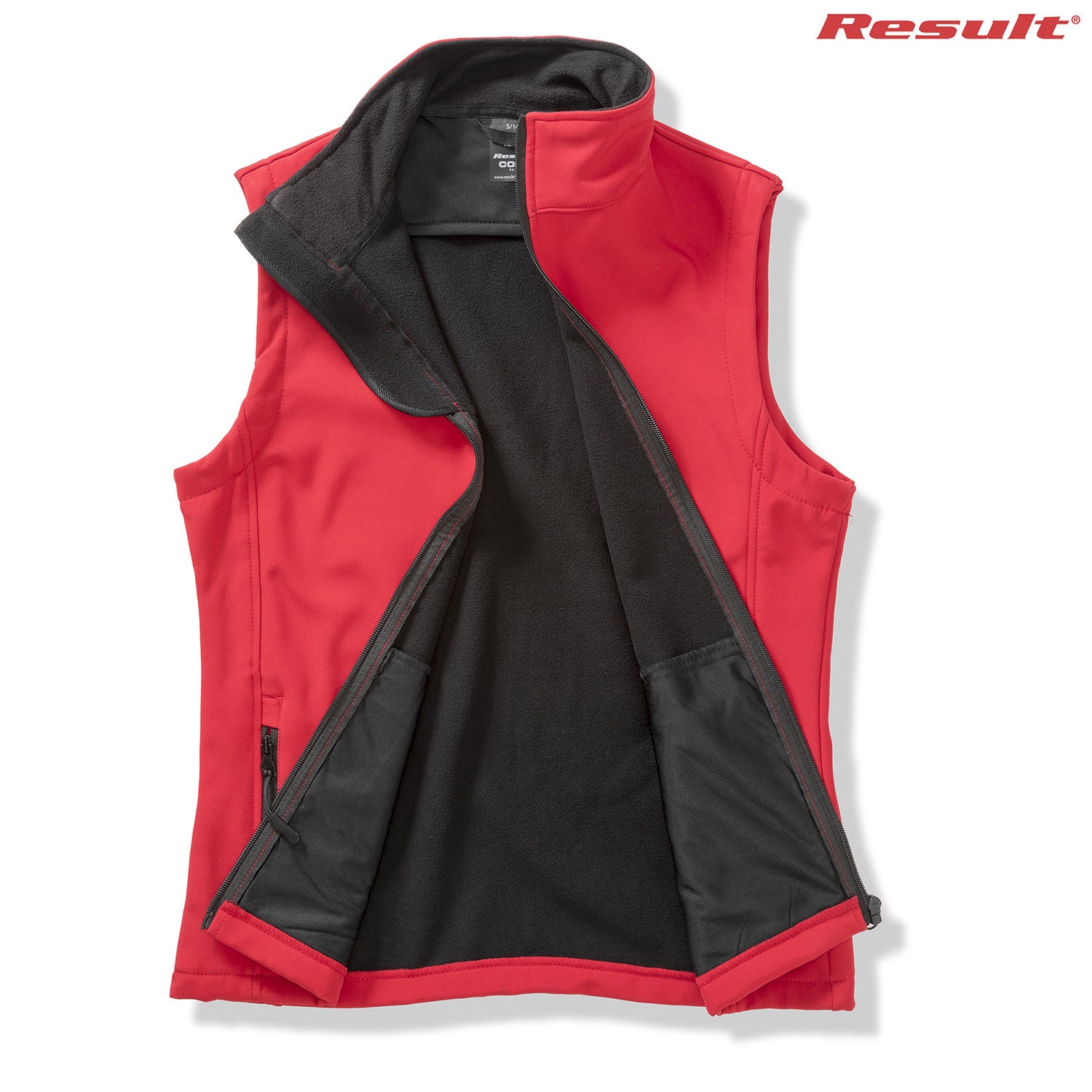 R232M Result Adult Printable Softshell Vest - Red