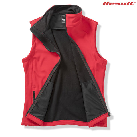 R232M Result Adult Printable Softshell Vest - Red