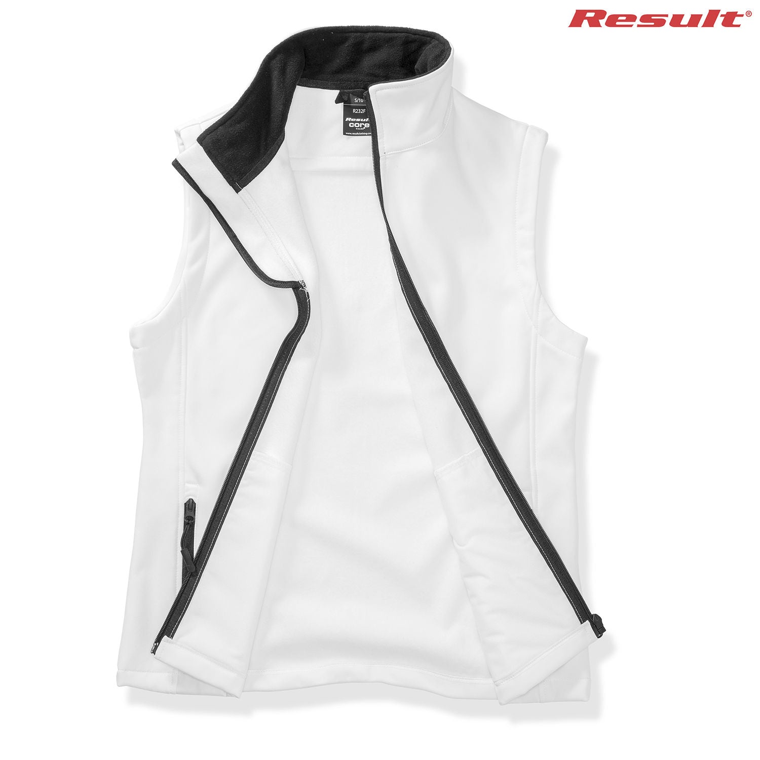 R232M Result Adult Printable Softshell Vest - White