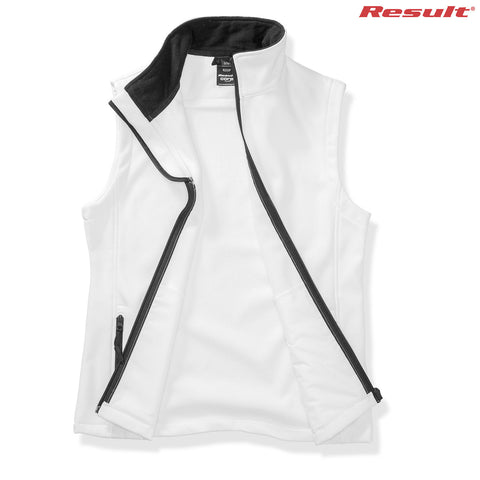 R232M Result Adult Printable Softshell Vest - White