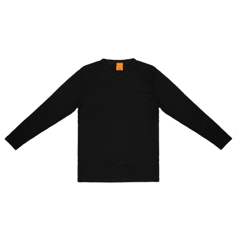 R455B Work-Guard Youth Longsleeve V-Neck Thermal - Black