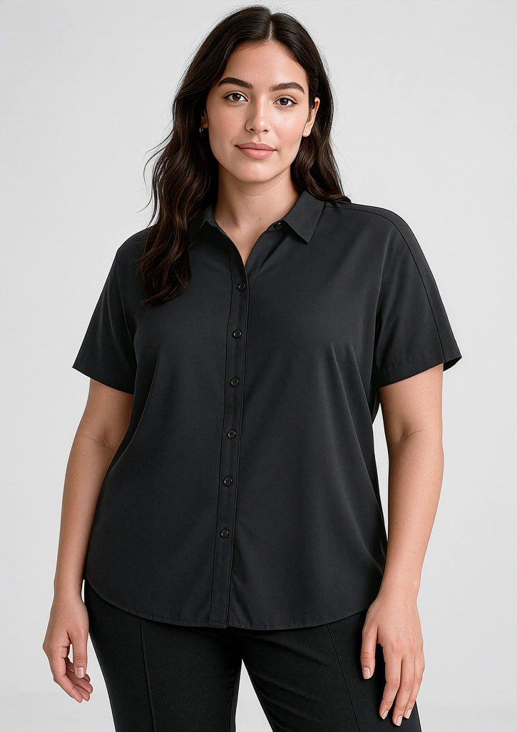 Dahlia Womens Short Sleeve Blouse-RB365L-biz-corporates-1