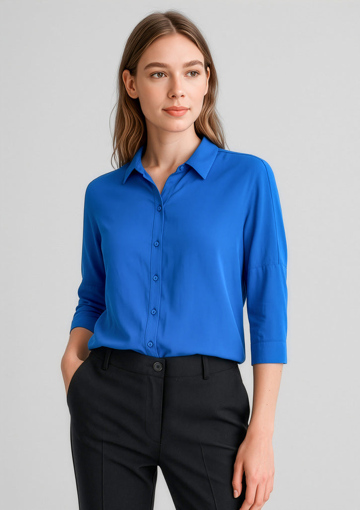 Dahlia Womens 3/4 Sleeve Blouse-RB366LT-biz-corporates-0