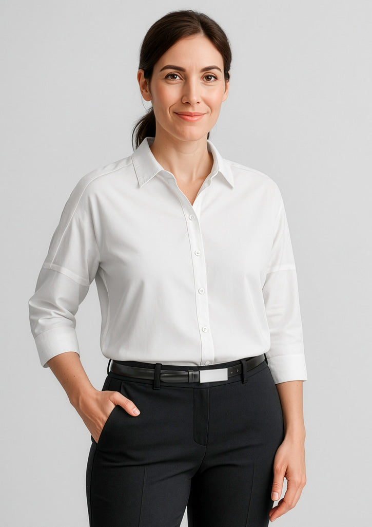 Dahlia Womens 3/4 Sleeve Blouse-RB366LT-biz-corporates-2