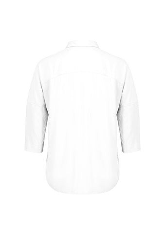 Dahlia Womens 3/4 Sleeve Blouse White back view