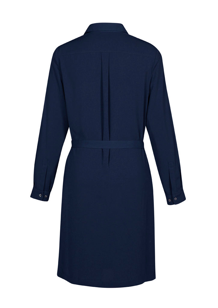 Chloe Womens Dress Navy back view