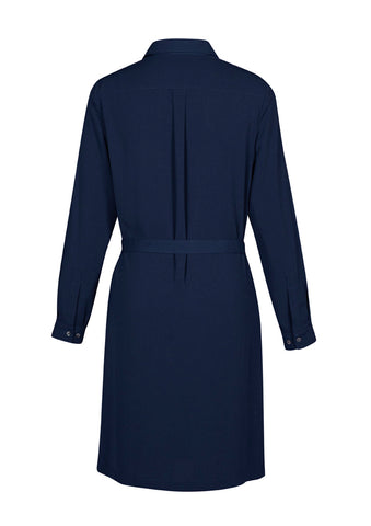 Chloe Womens Dress Navy back view