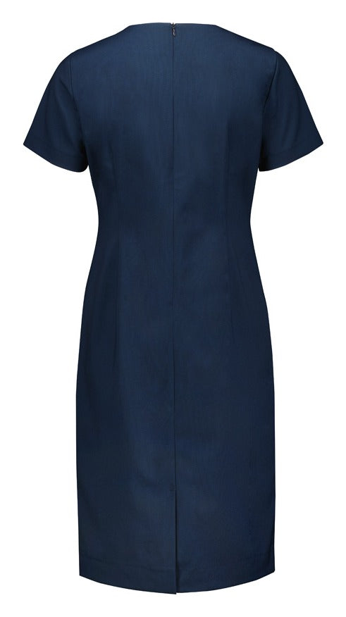 Renew Womens Short Sleeve Dress Navy Dusk back view