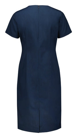Renew Womens Short Sleeve Dress Navy Dusk back view