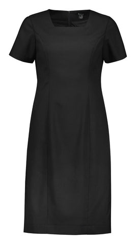 Renew Womens Short Sleeve Dress in Pencil Black