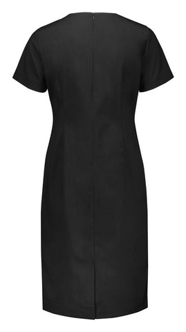 Renew Womens Short Sleeve Dress Pencil Black back view