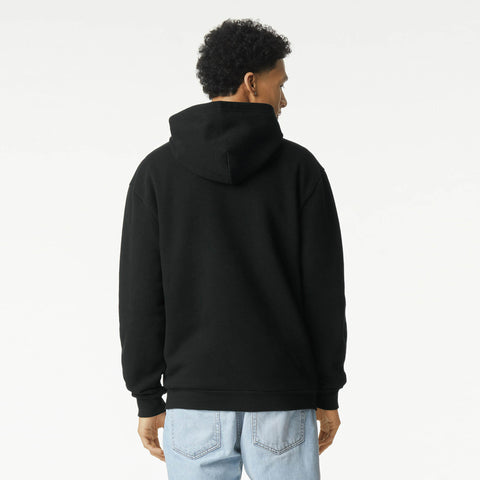 RF497 American Apparel Reflex Fleece Unisex Full Zip Hooded Sweat - Black