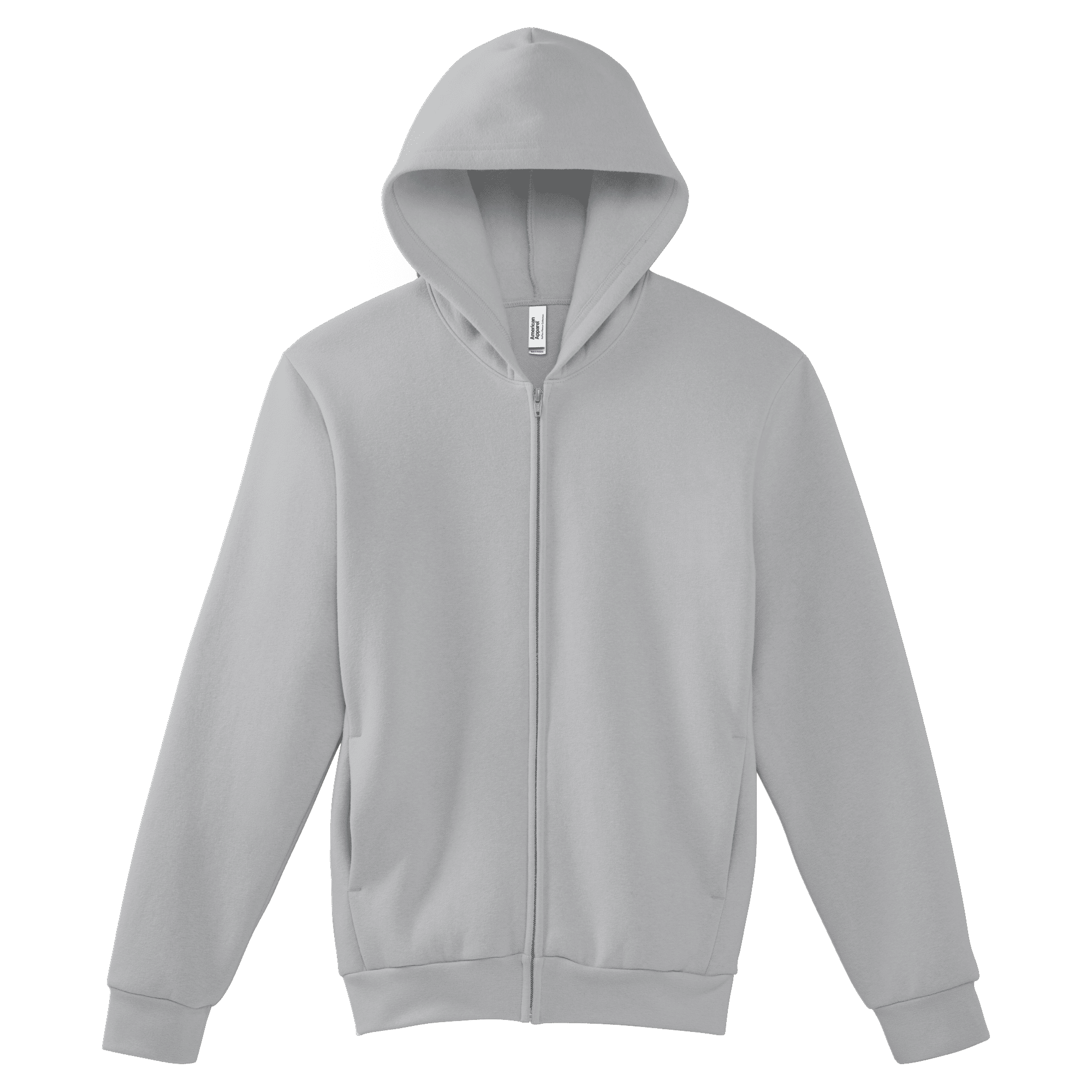 RF497 American Apparel Reflex Fleece Unisex Full Zip Hooded Sweat - Heather Grey
