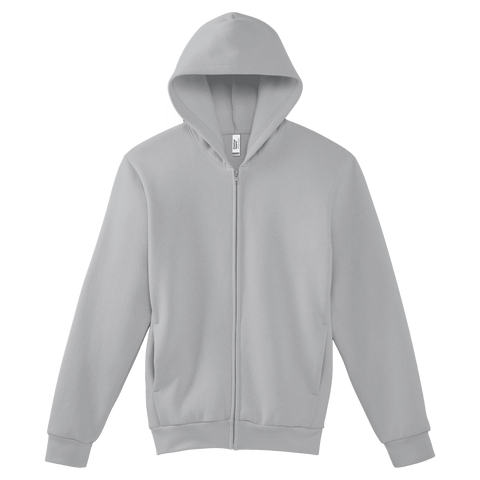RF497 American Apparel Reflex Fleece Unisex Full Zip Hooded Sweat - Heather Grey