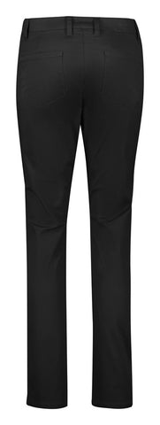 Traveller Womens Slim Leg Stretch Chino Pant Black back view