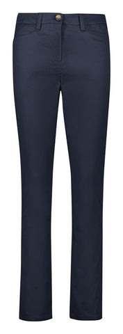 Traveller Womens Slim Leg Stretch Chino Pant Navy front view