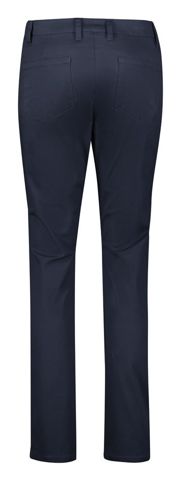 Traveller Womens Slim Leg Stretch Chino Pant Navy back view
