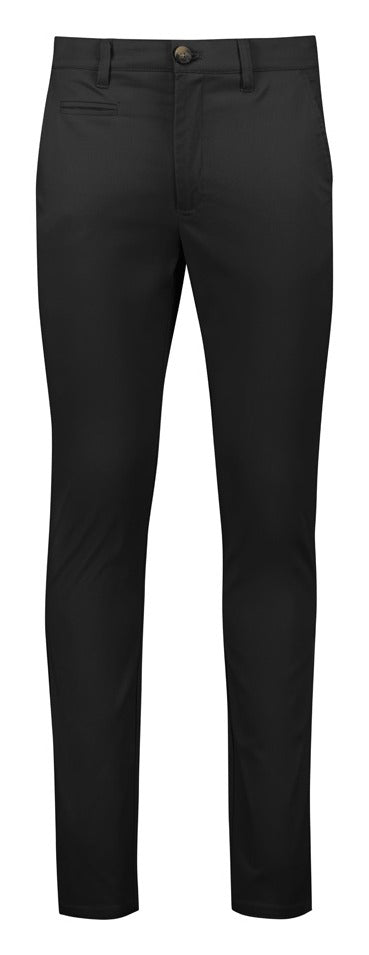 Traveller Mens Tapered Stretch Chino Pant Black front view