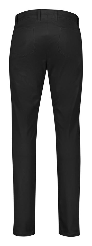 Traveller Mens Tapered Stretch Chino Pant Black back view