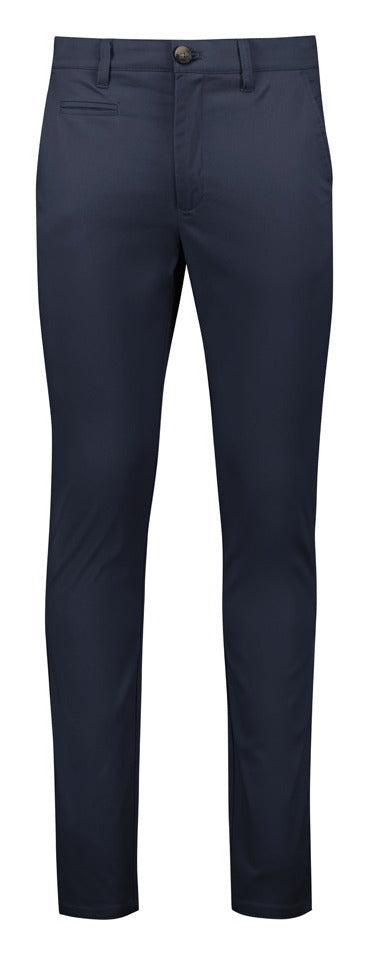 Traveller Mens Tapered Stretch Chino Pant Navy front view