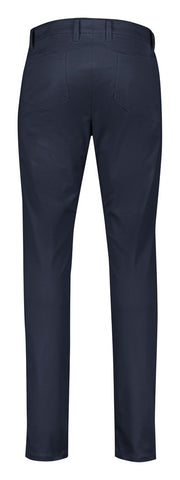Traveller Mens Tapered Stretch Chino Pant Navy back view