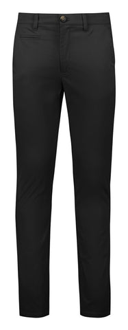 Traveller Mens Modern Stretch Chino Pant Black front view