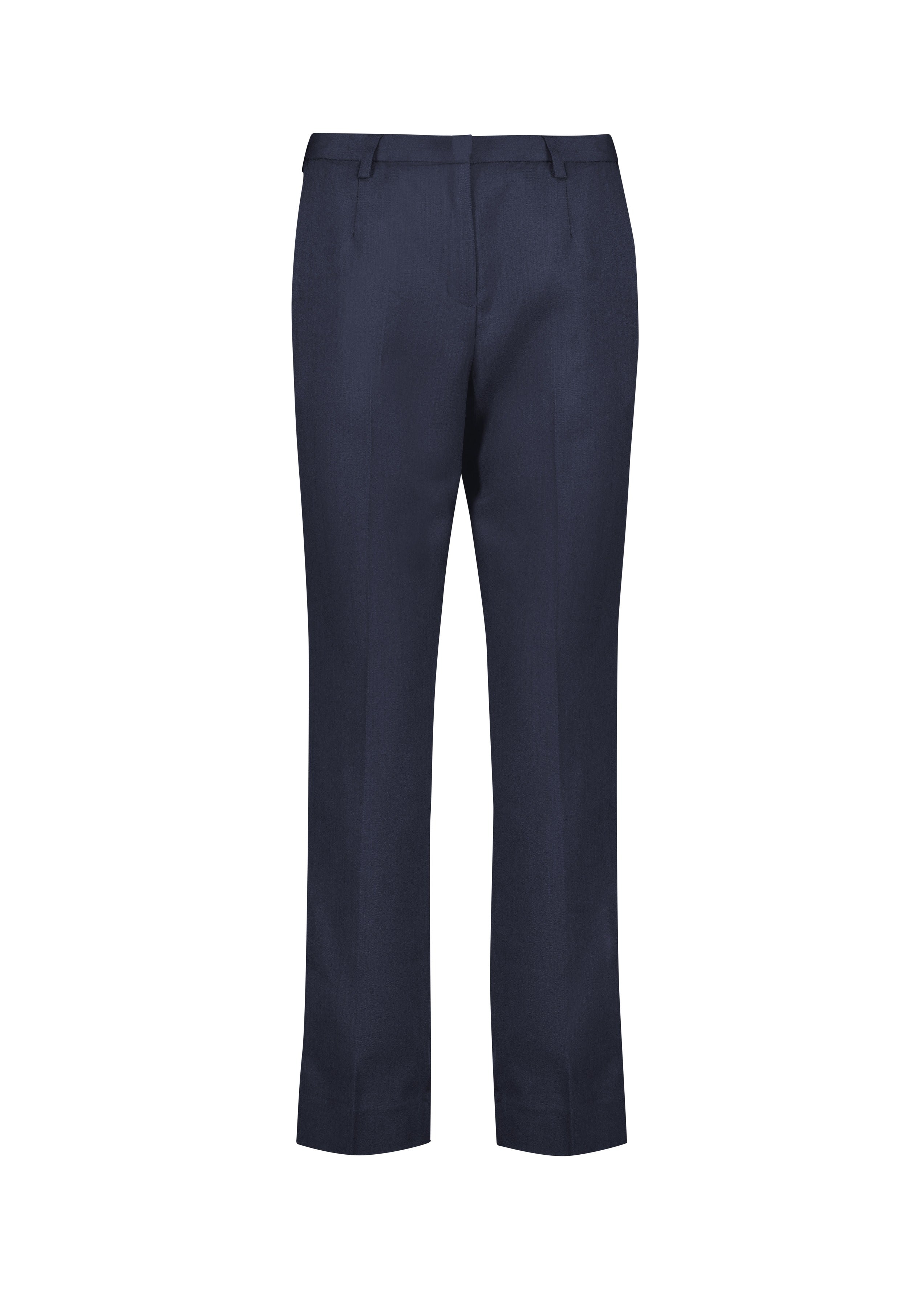 Cool Stretch Womens Tapered Leg Adjustable Waist Pant Navy front view