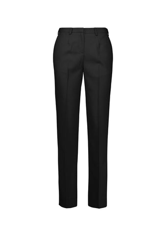 Renew Womens Tapered Adjustable Waist Pant Pencil Black front view