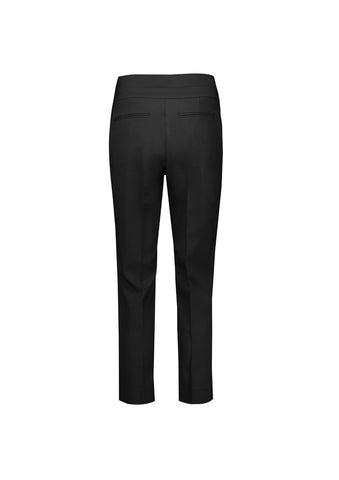 Renew Womens 7/8 Mid-Waist Slim Leg Pant Pencil Black back view
