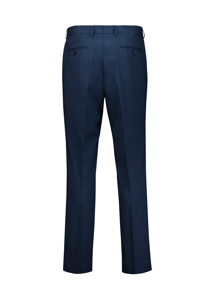 Renew Mens Slim Fit Flat Front Pant Navy Dusk back view