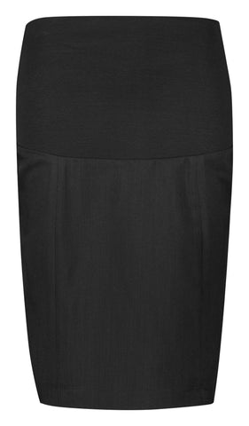 Cool Stretch Womens Maternity Skirt Black front view