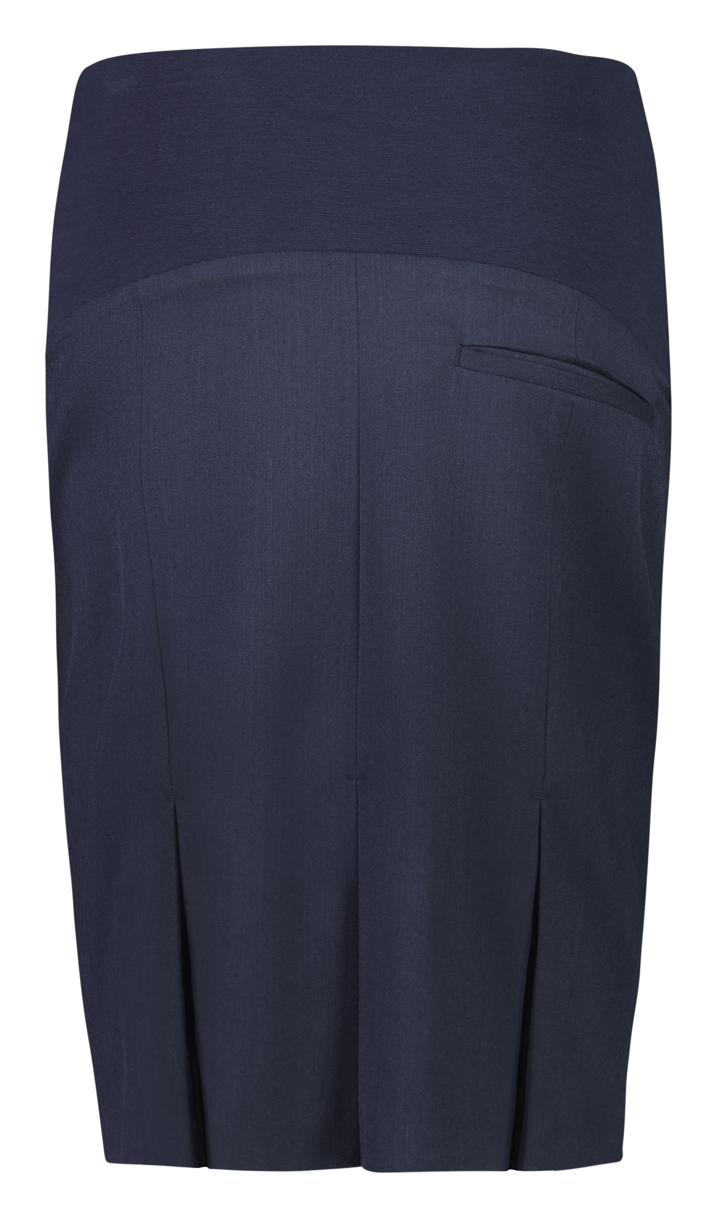 Cool Stretch Womens Maternity Skirt Navy back view
