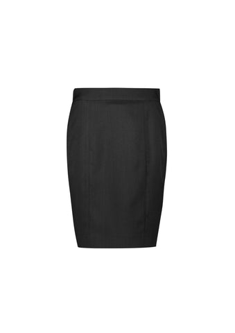 Cool Stretch Womens Mid-waist Pencil Skirt Black front view