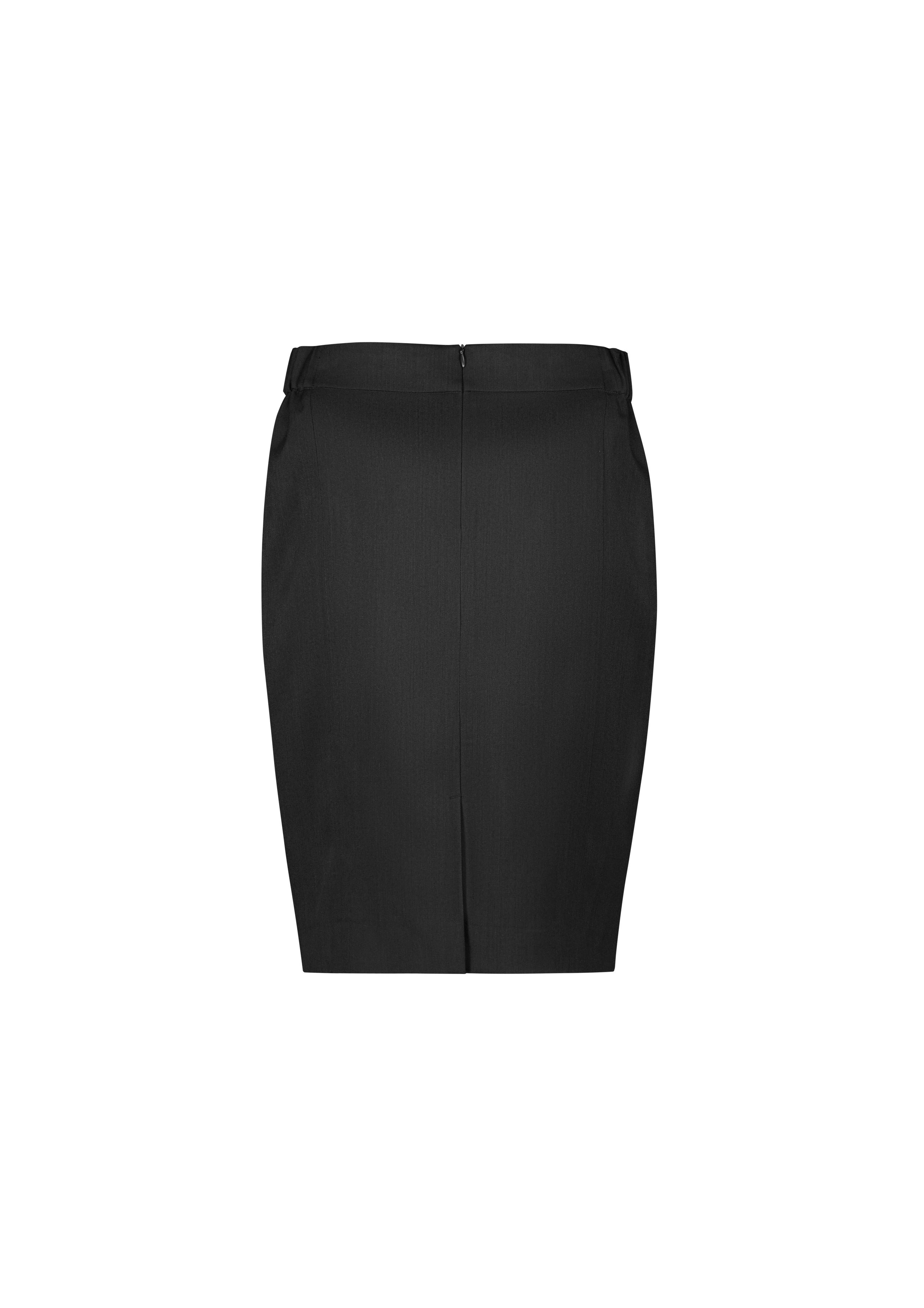 Cool Stretch Womens Mid-waist Pencil Skirt Black back view