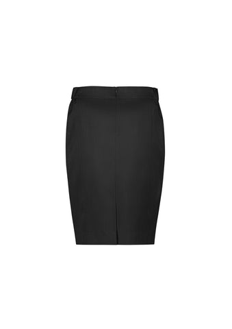 Cool Stretch Womens Mid-waist Pencil Skirt Black back view