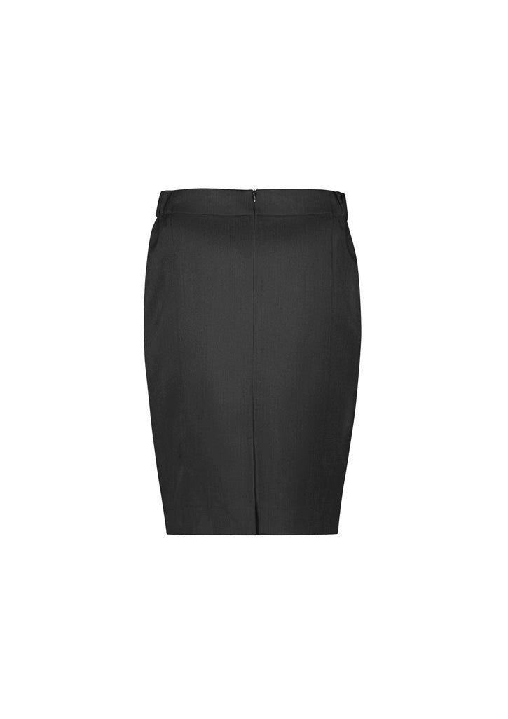 Cool Stretch Womens Mid-waist Pencil Skirt Charcoal back view