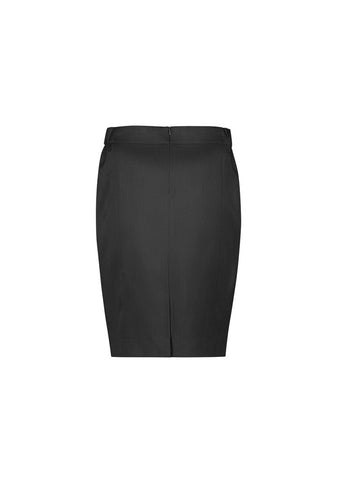 Cool Stretch Womens Mid-waist Pencil Skirt Charcoal back view