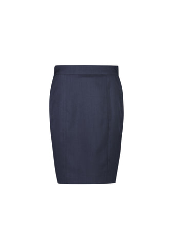 Cool Stretch Womens Mid-waist Pencil Skirt Navy front view